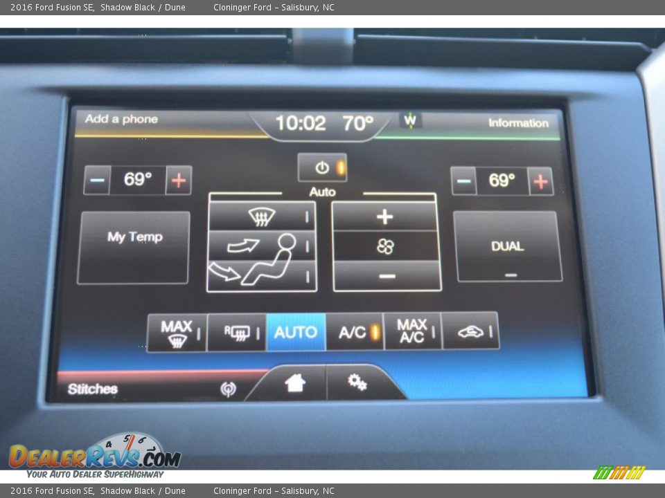 2016 Ford Fusion SE Shadow Black / Dune Photo #14