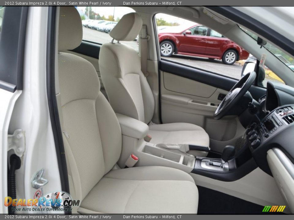 2012 Subaru Impreza 2.0i 4 Door Satin White Pearl / Ivory Photo #14