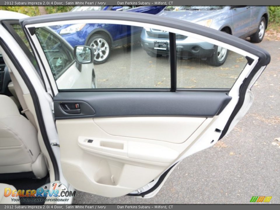 2012 Subaru Impreza 2.0i 4 Door Satin White Pearl / Ivory Photo #17