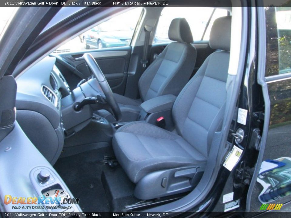 2011 Volkswagen Golf 4 Door TDI Black / Titan Black Photo #15
