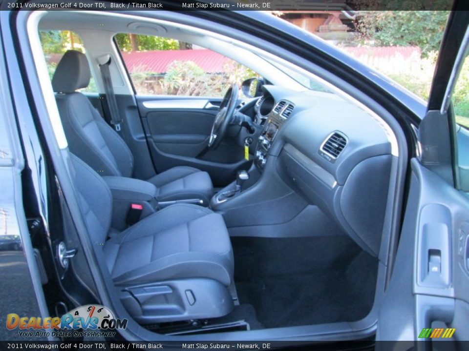 2011 Volkswagen Golf 4 Door TDI Black / Titan Black Photo #17