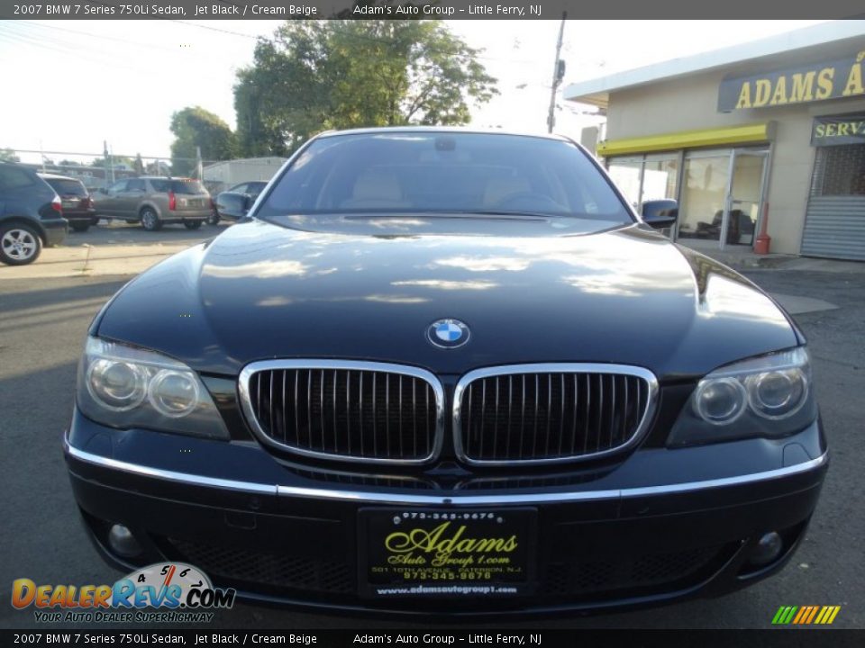 2007 BMW 7 Series 750Li Sedan Jet Black / Cream Beige Photo #2