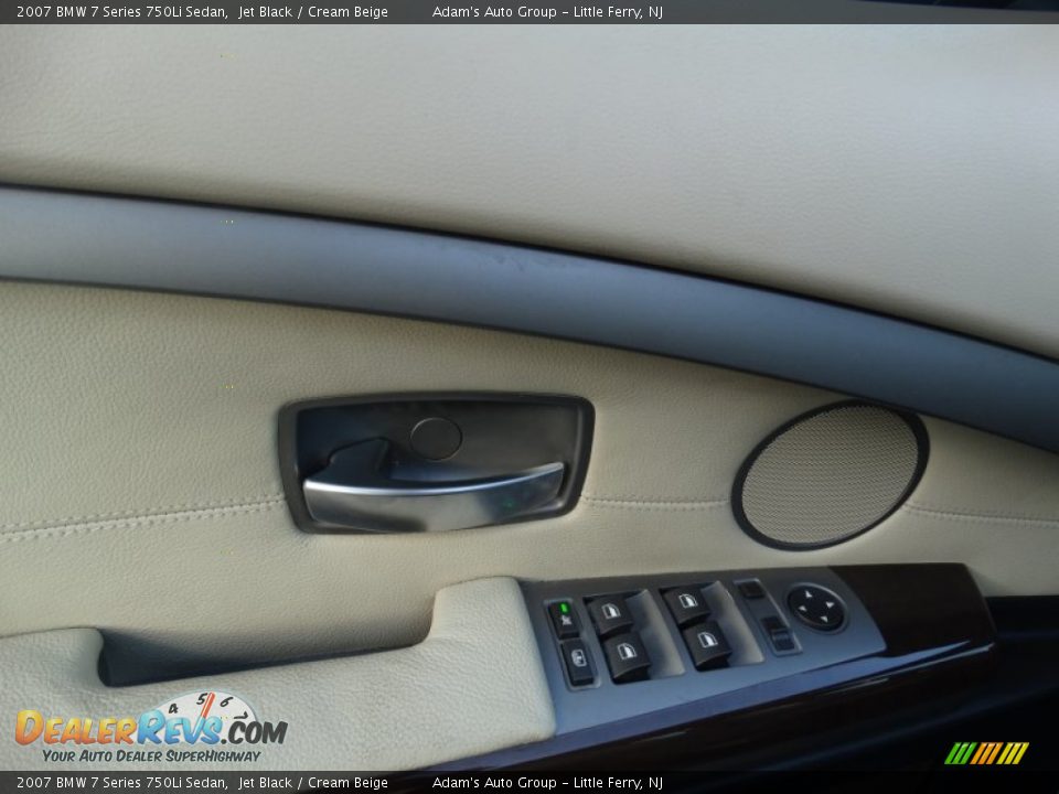 2007 BMW 7 Series 750Li Sedan Jet Black / Cream Beige Photo #10