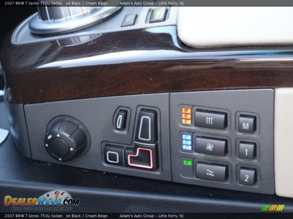 2007 BMW 7 Series 750Li Sedan Jet Black / Cream Beige Photo #12