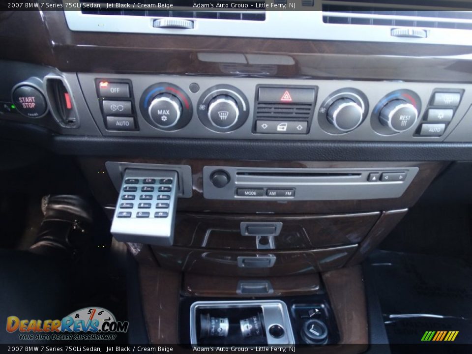 2007 BMW 7 Series 750Li Sedan Jet Black / Cream Beige Photo #16