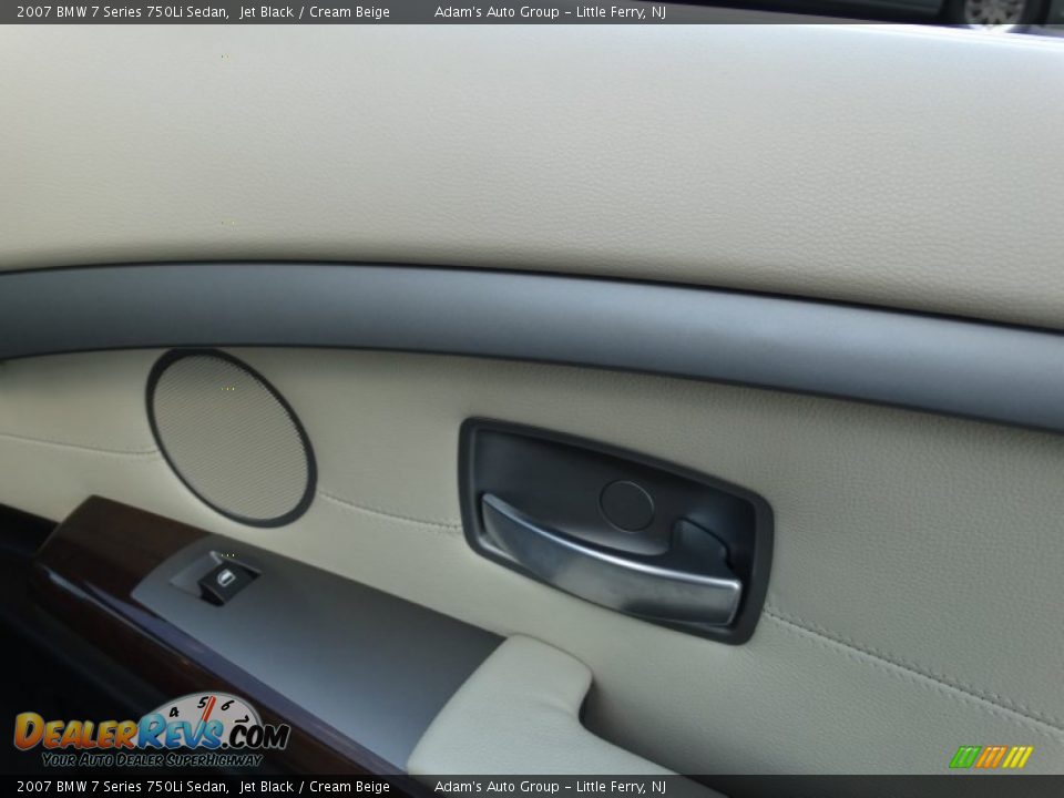 2007 BMW 7 Series 750Li Sedan Jet Black / Cream Beige Photo #17