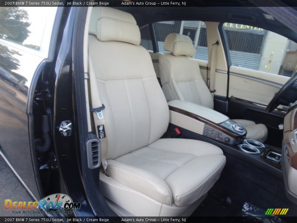 2007 BMW 7 Series 750Li Sedan Jet Black / Cream Beige Photo #18