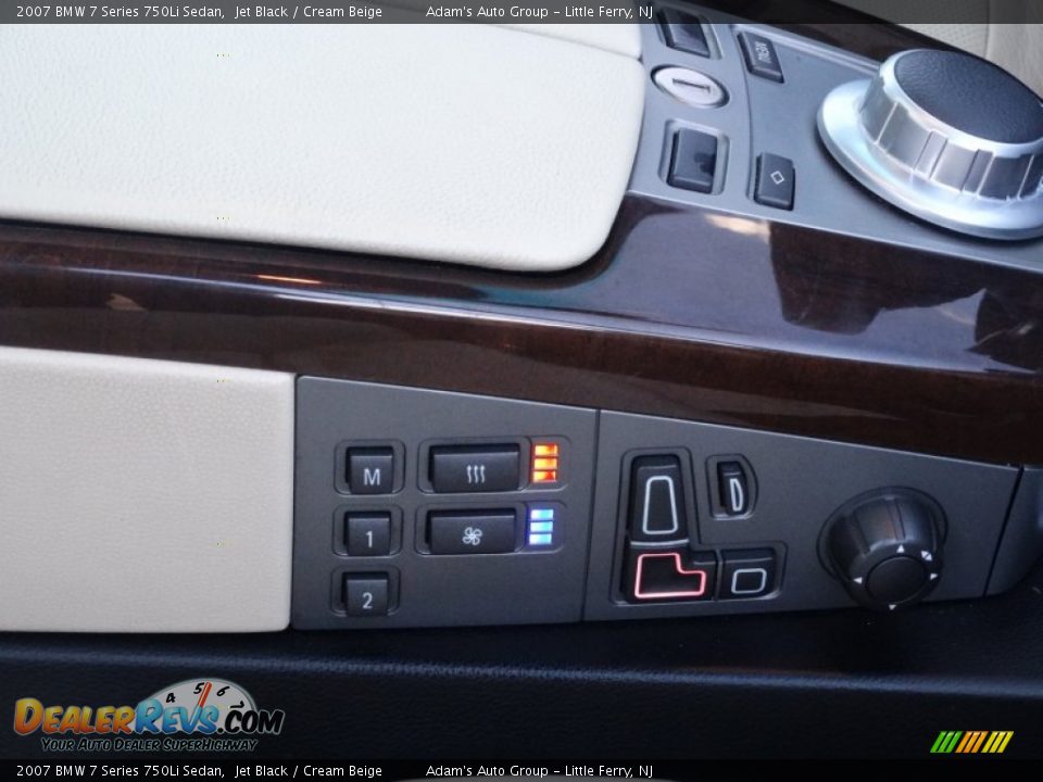 2007 BMW 7 Series 750Li Sedan Jet Black / Cream Beige Photo #19