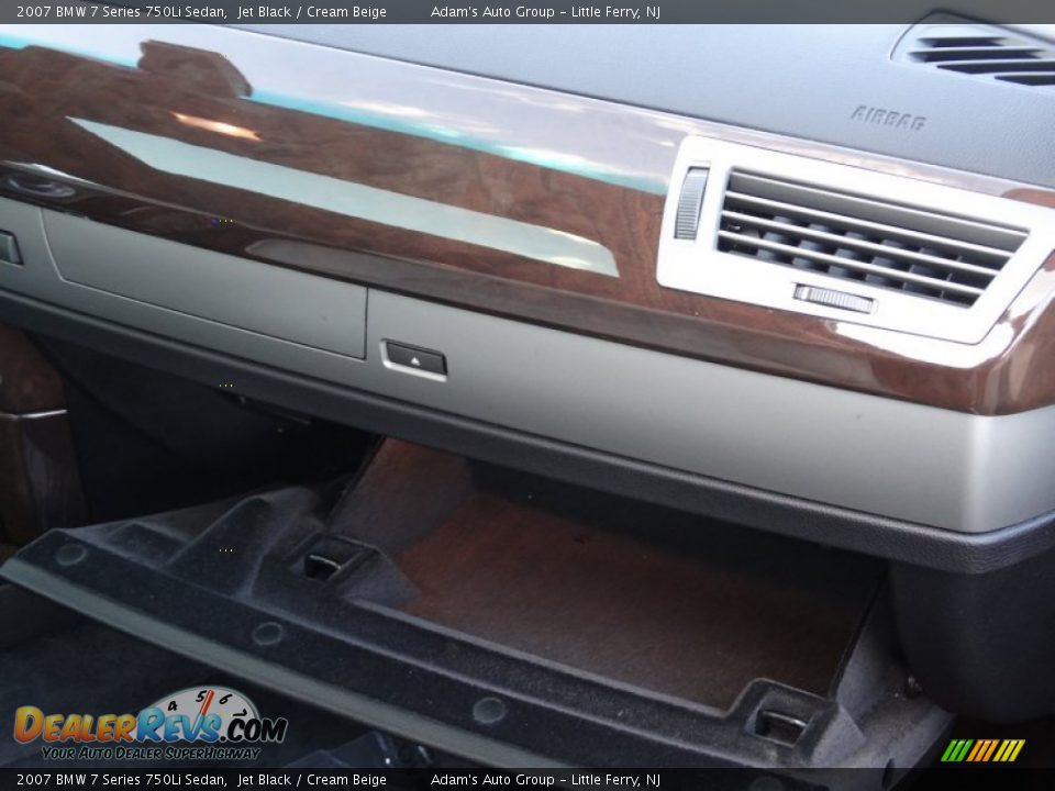 2007 BMW 7 Series 750Li Sedan Jet Black / Cream Beige Photo #20