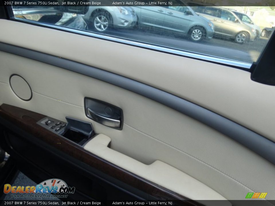 2007 BMW 7 Series 750Li Sedan Jet Black / Cream Beige Photo #21