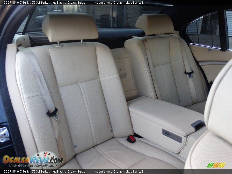2007 BMW 7 Series 750Li Sedan Jet Black / Cream Beige Photo #22