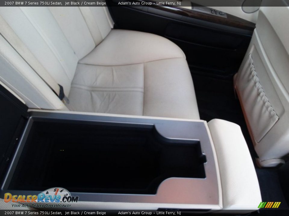2007 BMW 7 Series 750Li Sedan Jet Black / Cream Beige Photo #24