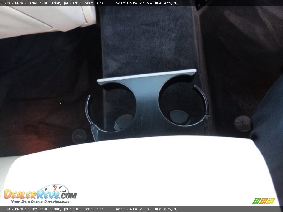 2007 BMW 7 Series 750Li Sedan Jet Black / Cream Beige Photo #25