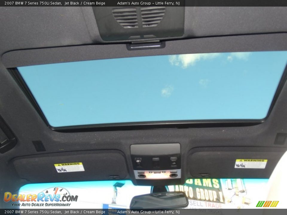 2007 BMW 7 Series 750Li Sedan Jet Black / Cream Beige Photo #27