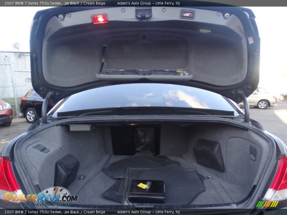 2007 BMW 7 Series 750Li Sedan Jet Black / Cream Beige Photo #28