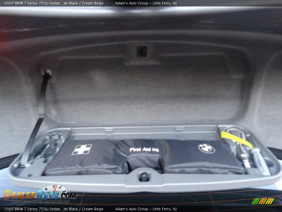 2007 BMW 7 Series 750Li Sedan Jet Black / Cream Beige Photo #29