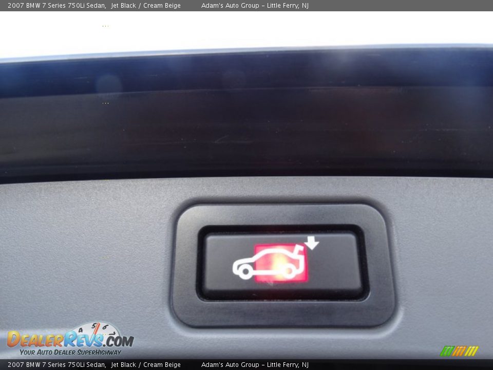 2007 BMW 7 Series 750Li Sedan Jet Black / Cream Beige Photo #30