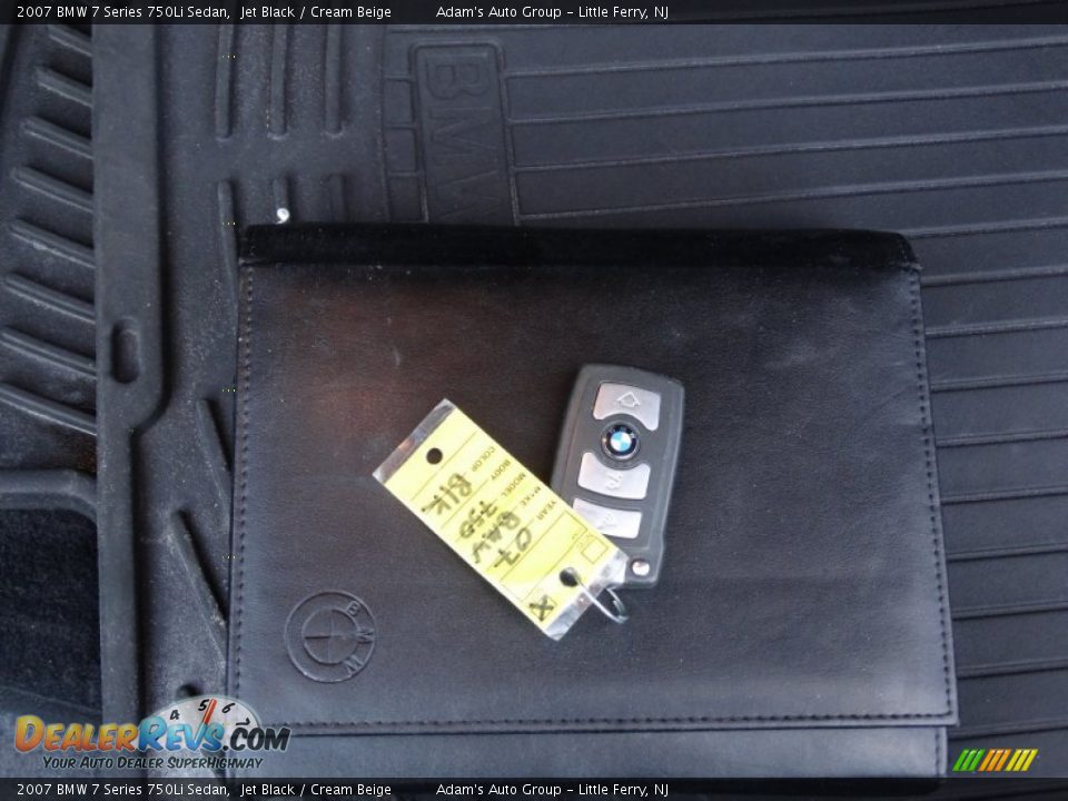 2007 BMW 7 Series 750Li Sedan Jet Black / Cream Beige Photo #31