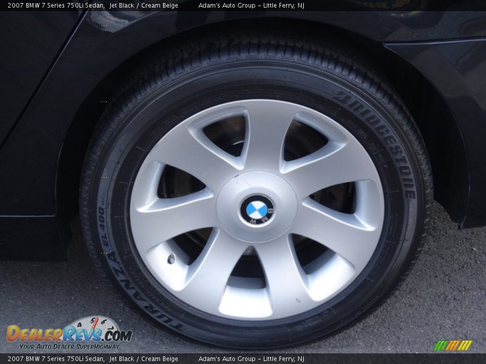 2007 BMW 7 Series 750Li Sedan Jet Black / Cream Beige Photo #32