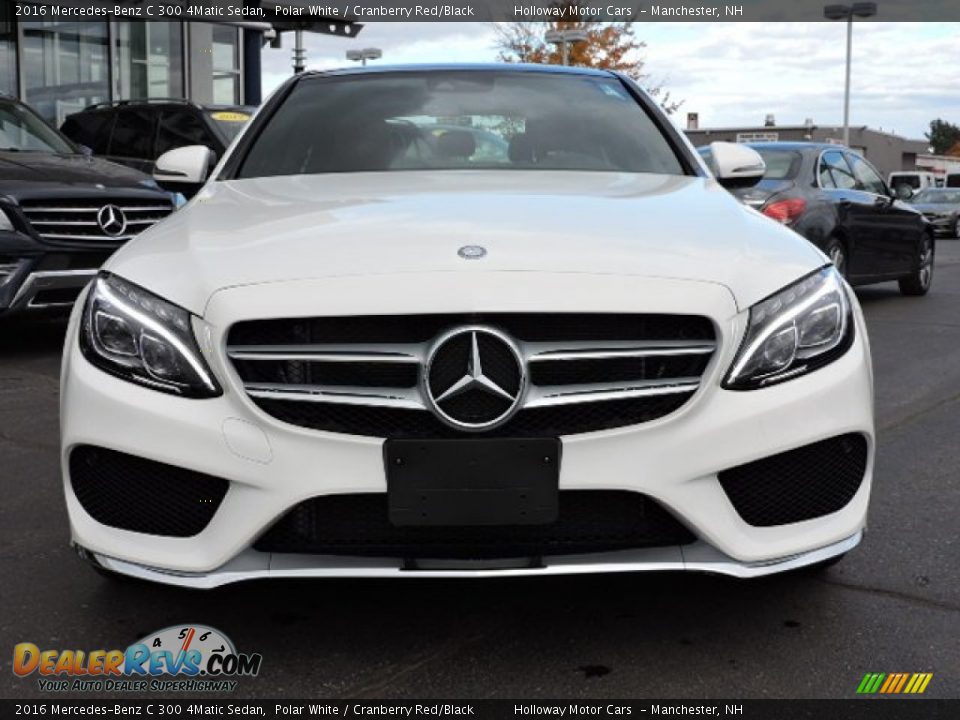 2016 Mercedes-Benz C 300 4Matic Sedan Polar White / Cranberry Red/Black Photo #2