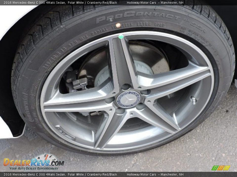 2016 Mercedes-Benz C 300 4Matic Sedan Polar White / Cranberry Red/Black Photo #5