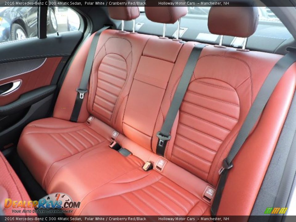 2016 Mercedes-Benz C 300 4Matic Sedan Polar White / Cranberry Red/Black Photo #7