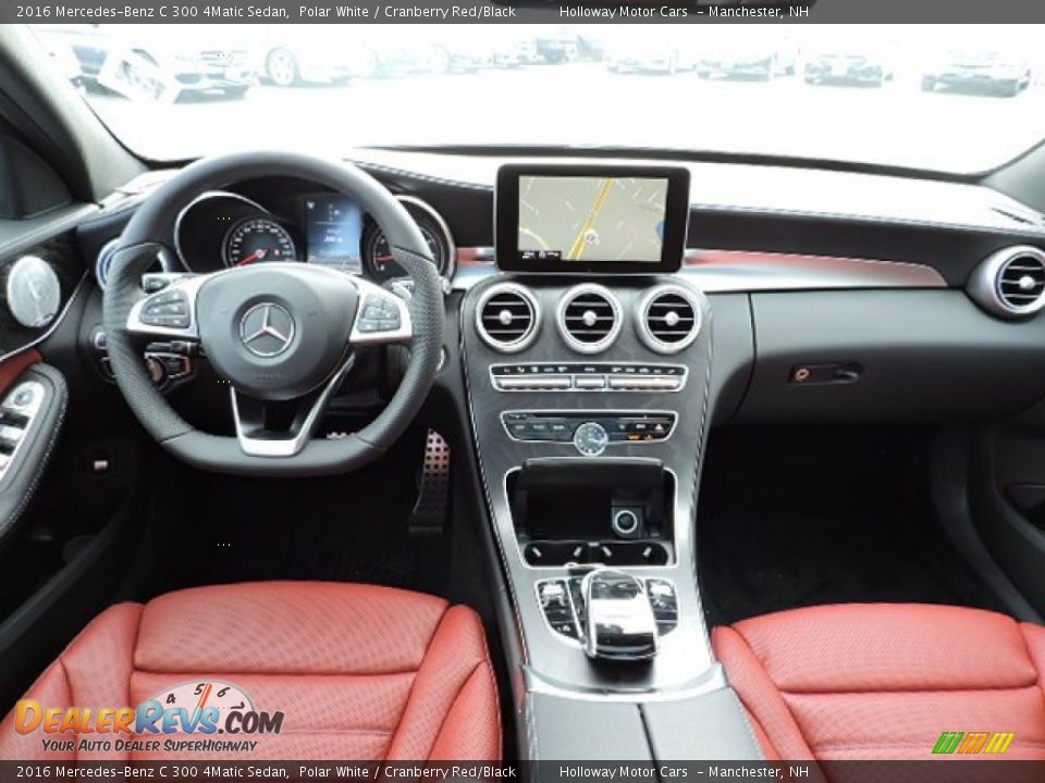 2016 Mercedes-Benz C 300 4Matic Sedan Polar White / Cranberry Red/Black Photo #9