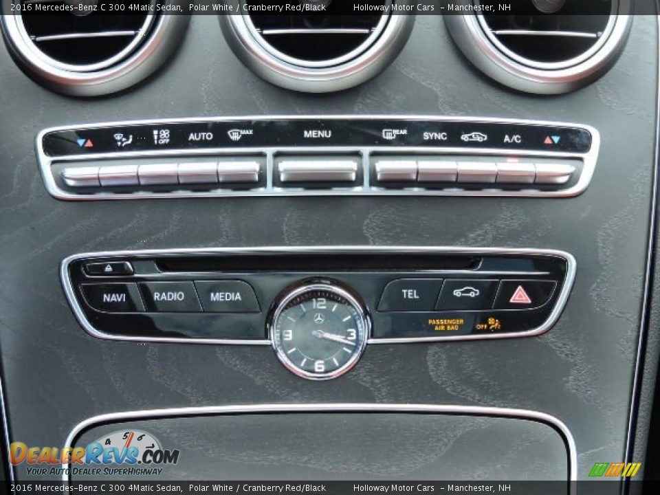 2016 Mercedes-Benz C 300 4Matic Sedan Polar White / Cranberry Red/Black Photo #10