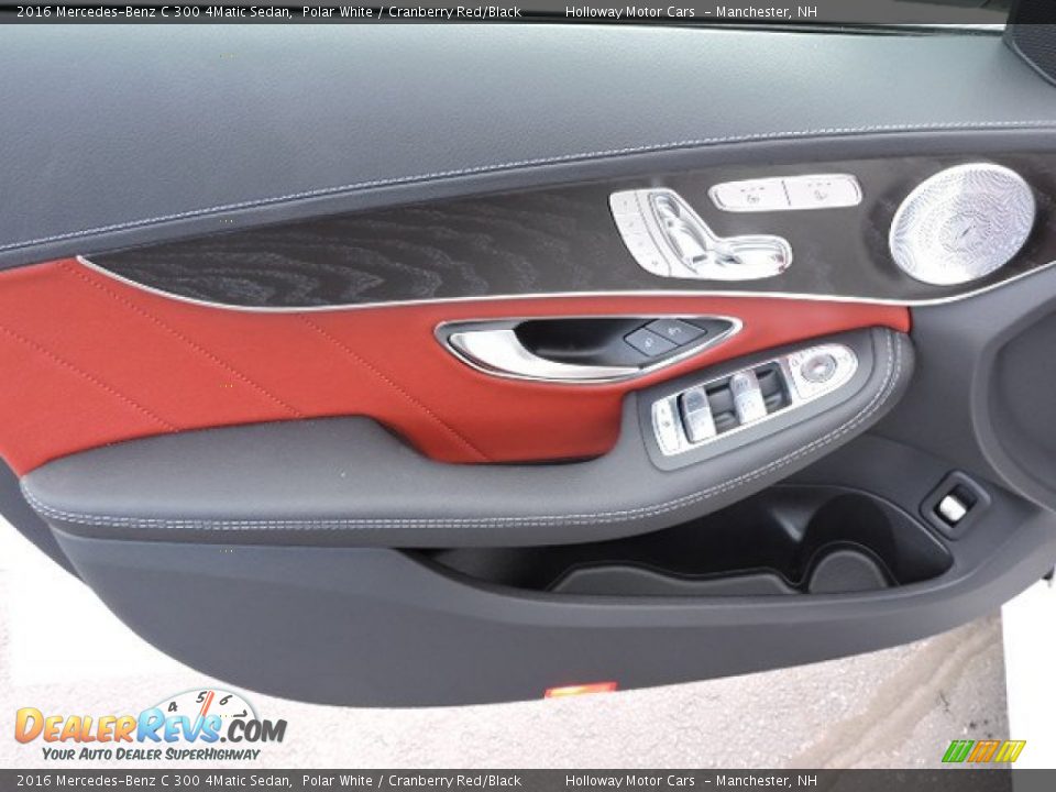 2016 Mercedes-Benz C 300 4Matic Sedan Polar White / Cranberry Red/Black Photo #11