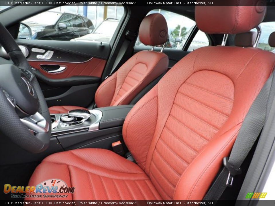 2016 Mercedes-Benz C 300 4Matic Sedan Polar White / Cranberry Red/Black Photo #12