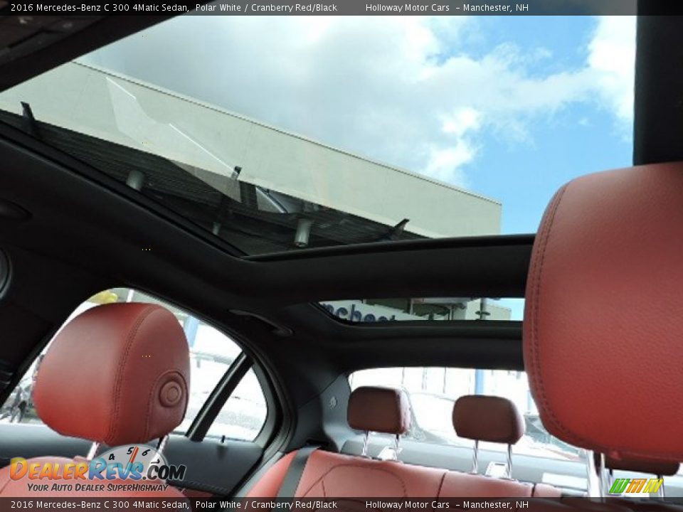 2016 Mercedes-Benz C 300 4Matic Sedan Polar White / Cranberry Red/Black Photo #13