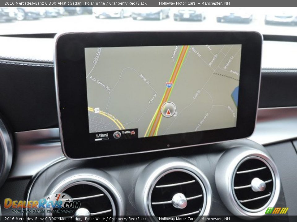 2016 Mercedes-Benz C 300 4Matic Sedan Polar White / Cranberry Red/Black Photo #14