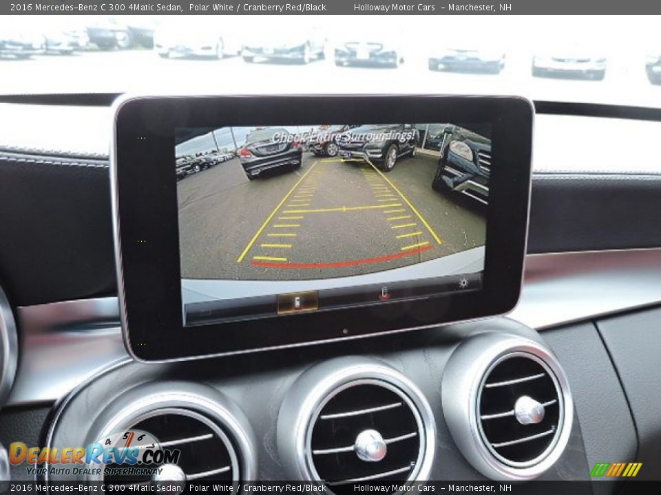 2016 Mercedes-Benz C 300 4Matic Sedan Polar White / Cranberry Red/Black Photo #15