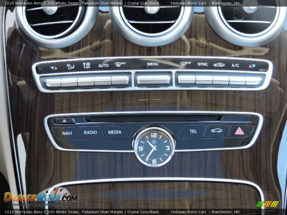 2016 Mercedes-Benz C 300 4Matic Sedan Palladium Silver Metallic / Crystal Grey/Black Photo #10