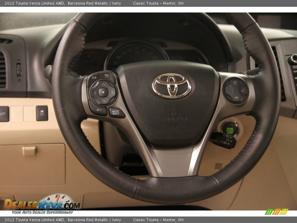 2013 Toyota Venza Limited AWD Steering Wheel Photo #8