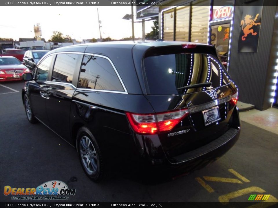 2013 Honda Odyssey EX-L Crystal Black Pearl / Truffle Photo #3
