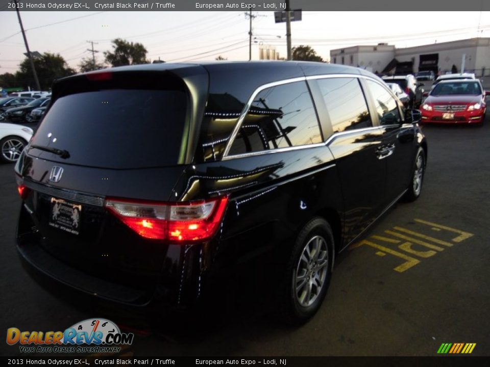2013 Honda Odyssey EX-L Crystal Black Pearl / Truffle Photo #4
