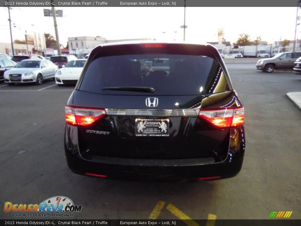 2013 Honda Odyssey EX-L Crystal Black Pearl / Truffle Photo #7