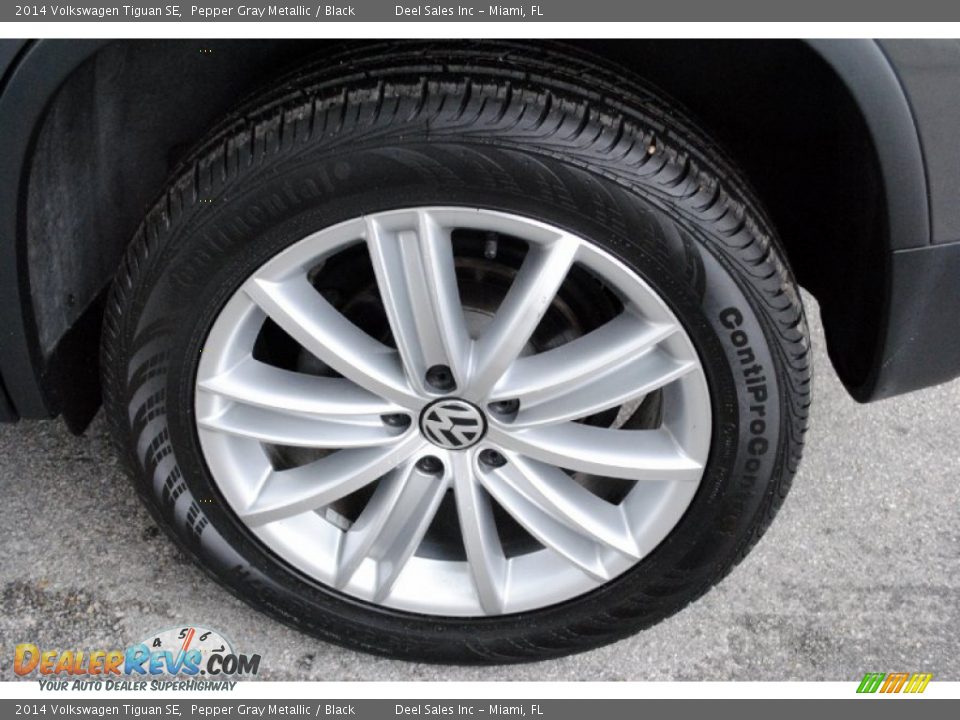 2014 Volkswagen Tiguan SE Pepper Gray Metallic / Black Photo #11