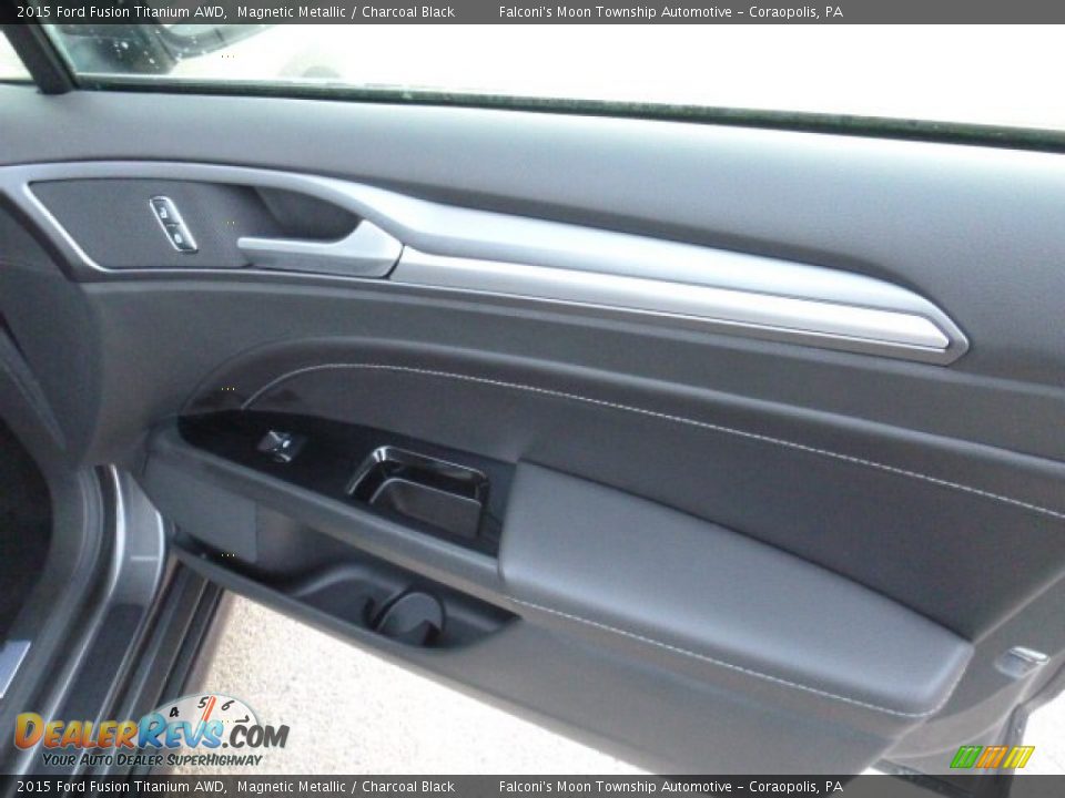 2015 Ford Fusion Titanium AWD Magnetic Metallic / Charcoal Black Photo #10