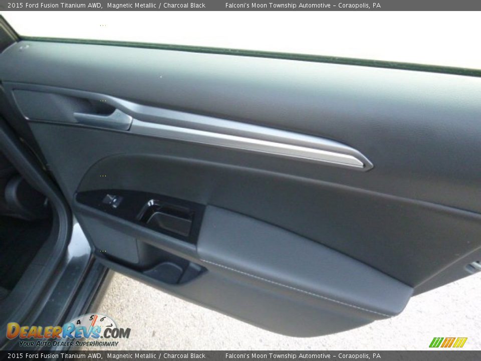 2015 Ford Fusion Titanium AWD Magnetic Metallic / Charcoal Black Photo #13
