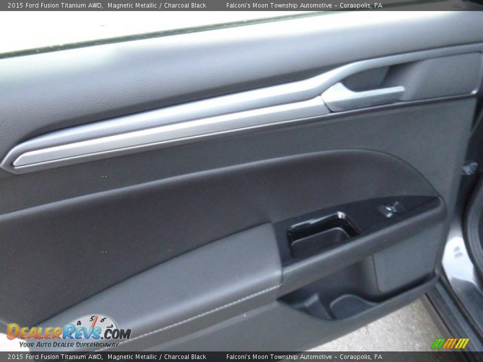 2015 Ford Fusion Titanium AWD Magnetic Metallic / Charcoal Black Photo #17