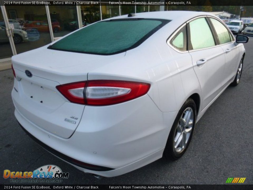 2014 Ford Fusion SE EcoBoost Oxford White / Charcoal Black Photo #5