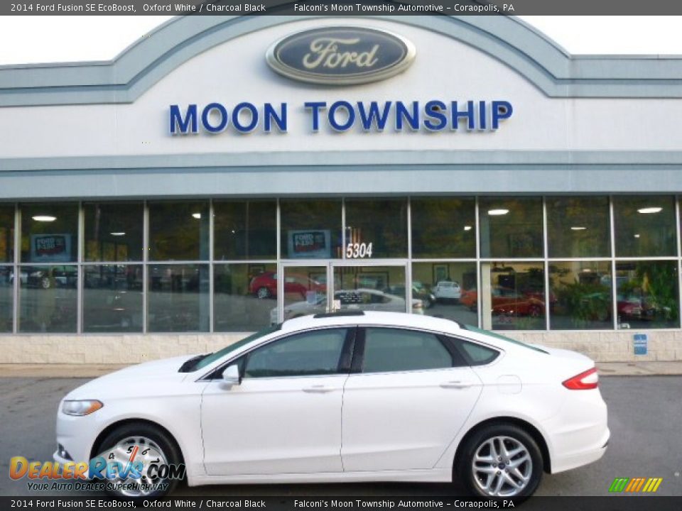 2014 Ford Fusion SE EcoBoost Oxford White / Charcoal Black Photo #7