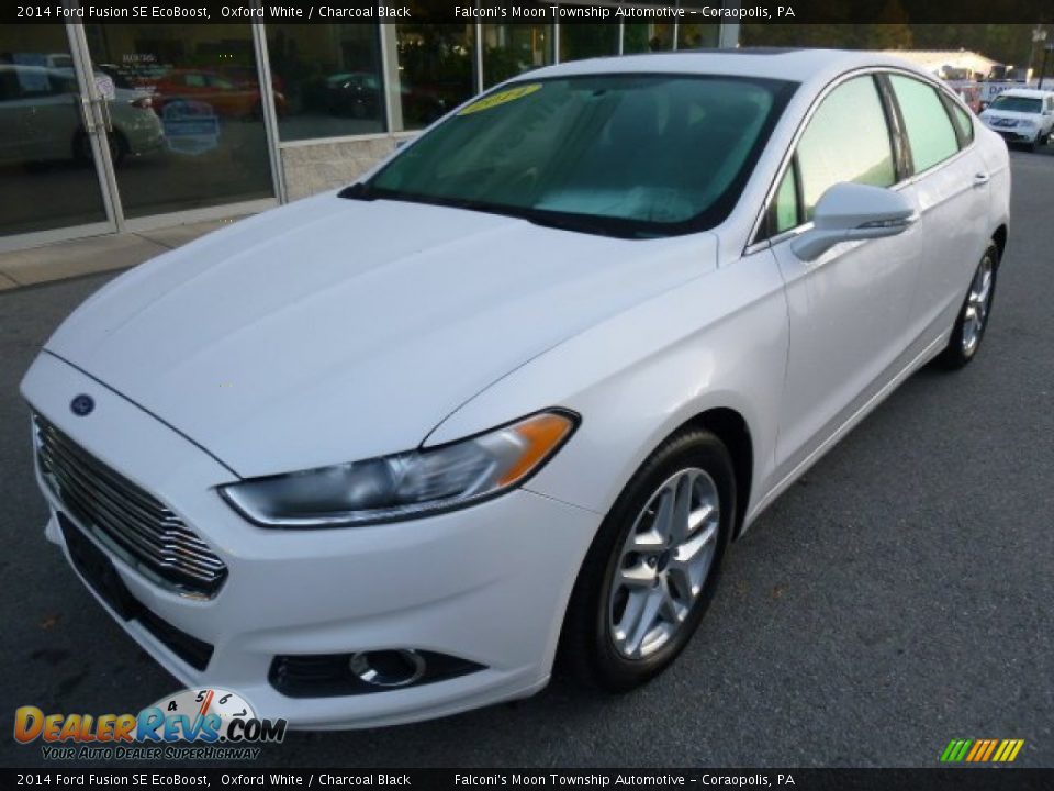2014 Ford Fusion SE EcoBoost Oxford White / Charcoal Black Photo #9