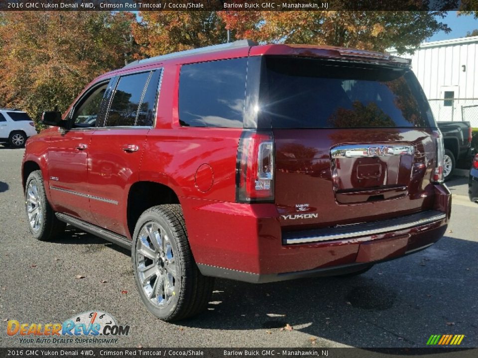 2016 GMC Yukon Denali 4WD Crimson Red Tintcoat / Cocoa/Shale Photo #4