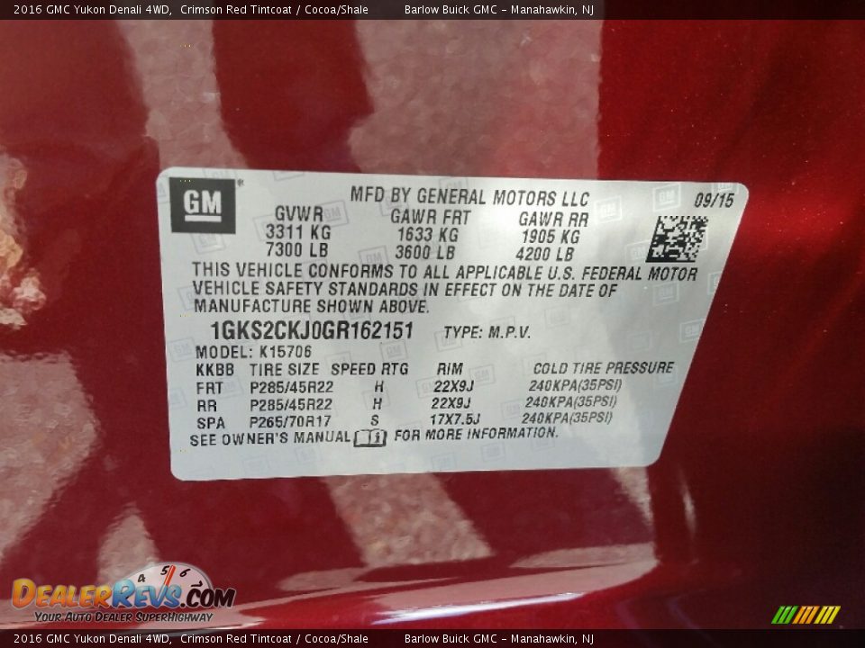 2016 GMC Yukon Denali 4WD Crimson Red Tintcoat / Cocoa/Shale Photo #10