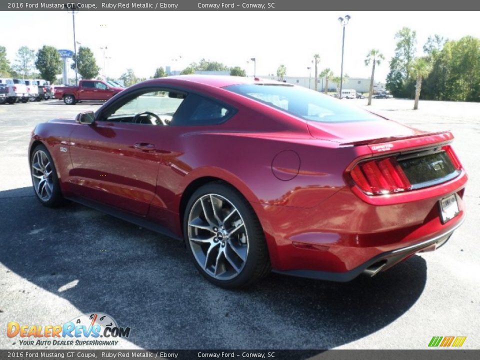 2016 Ford Mustang GT Coupe Ruby Red Metallic / Ebony Photo #7