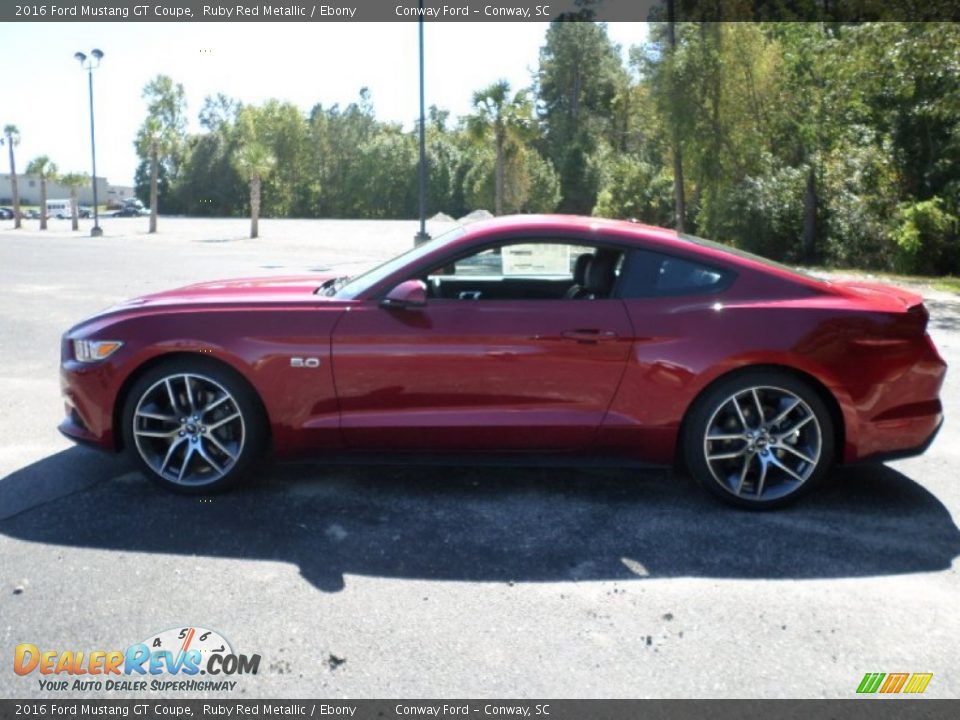 2016 Ford Mustang GT Coupe Ruby Red Metallic / Ebony Photo #8