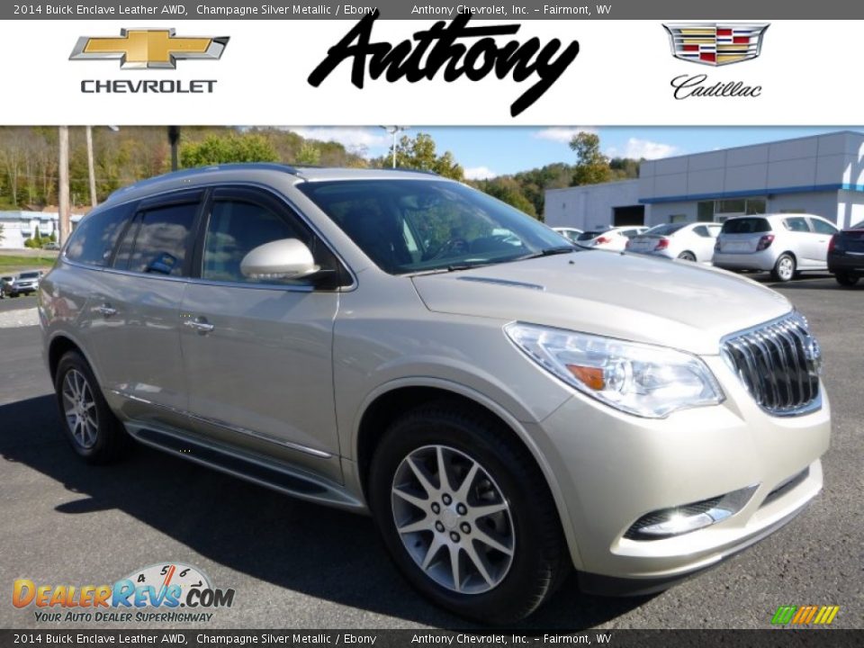 2014 Buick Enclave Leather AWD Champagne Silver Metallic / Ebony Photo #1